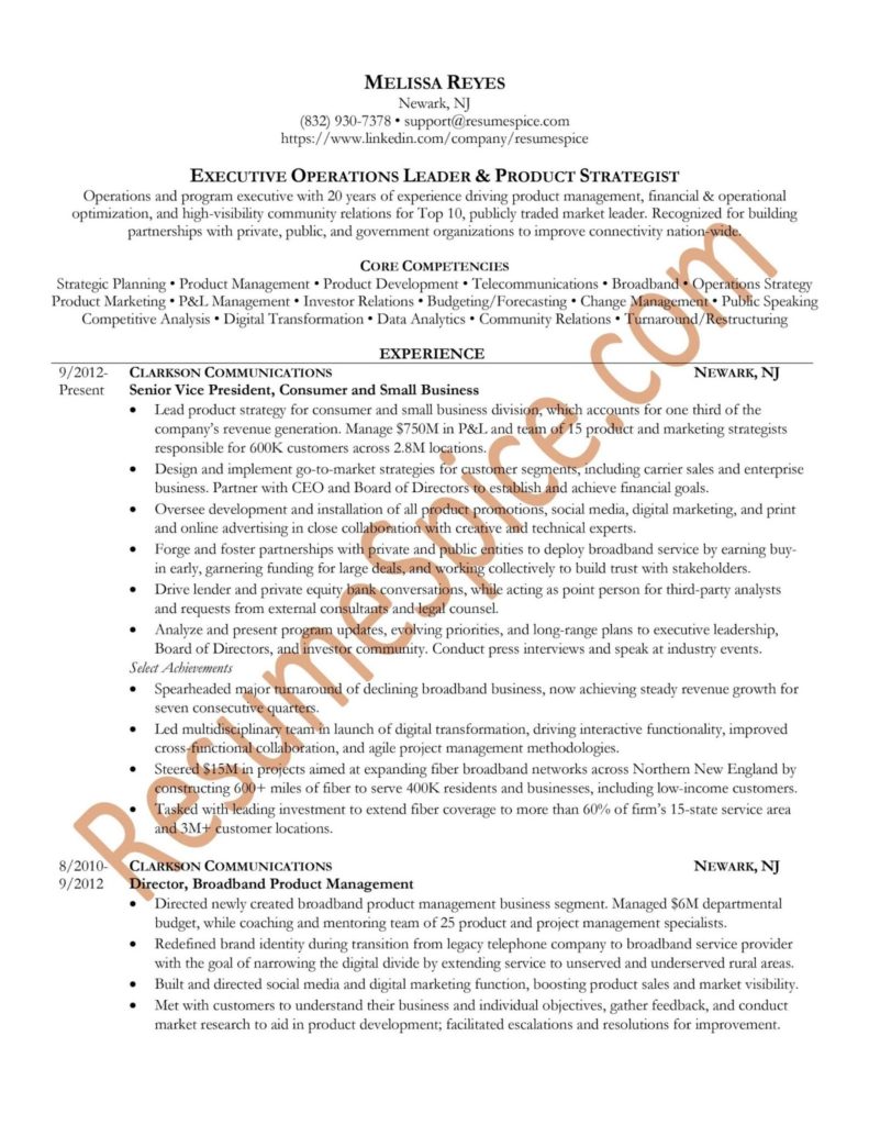 Executive Resume