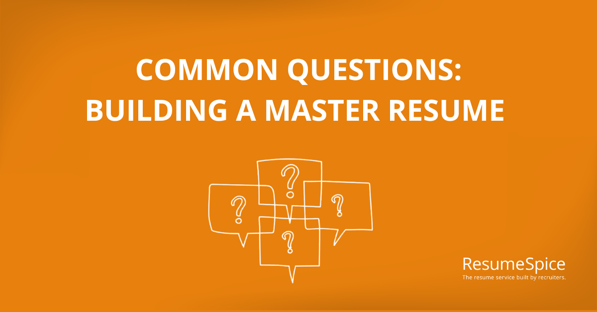 How to Build a Master Resume