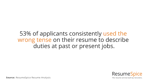 Resume Mistakes Wrong Tense
